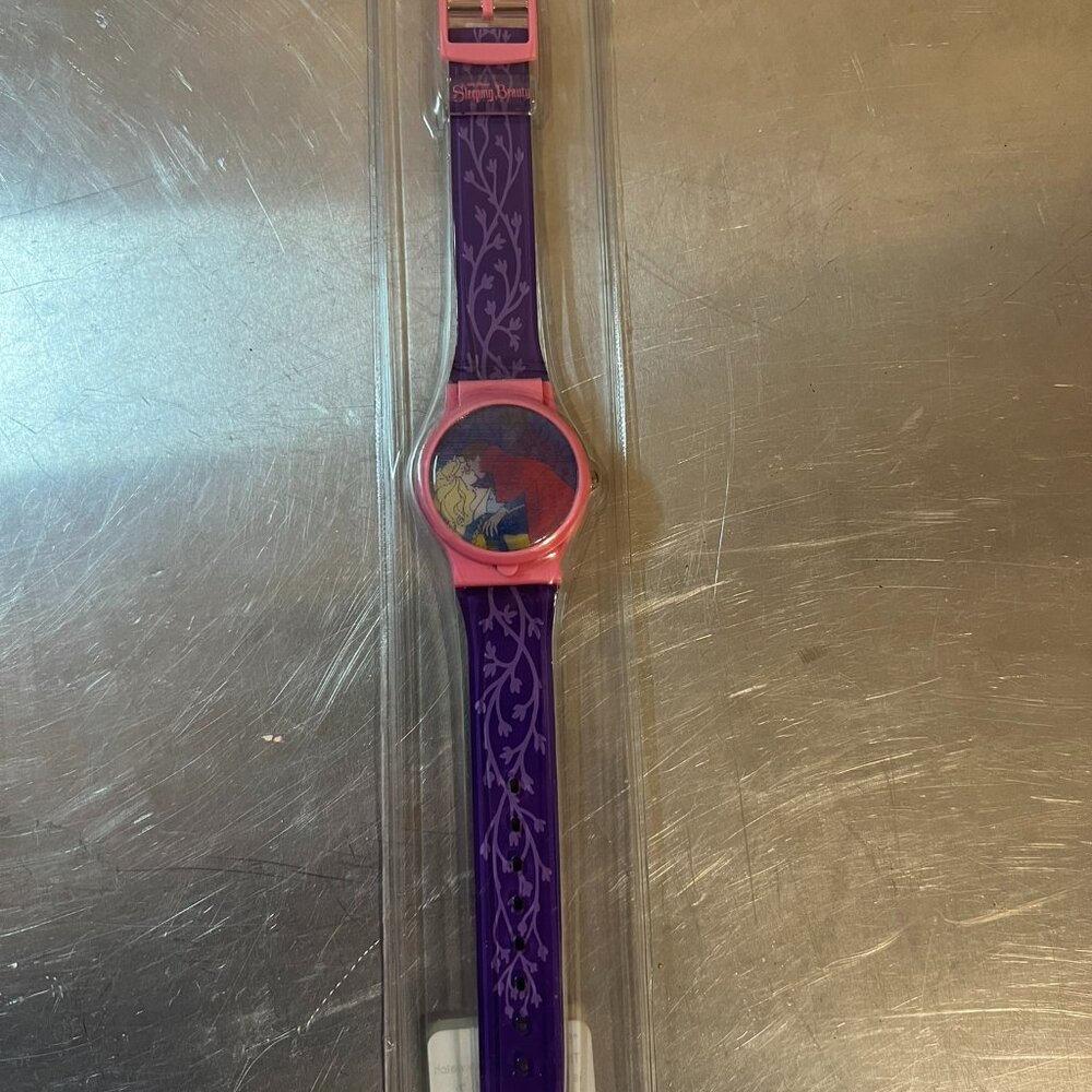 Vintage! Disney Sleeping Beauty Watch W/ Movement Feature Never Opened